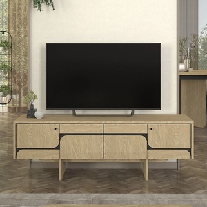 TopMebel Конзола Lava TopMebel от меламин в цвят рота дъб - антрацит 150x35x51.3cm