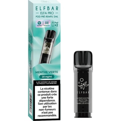 ElfBar Elfa Pro cartridge Spearmint 2 x 2 ml 0 mg
