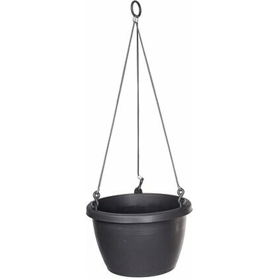 Plastkon Marina závesný kvetináč antracit 20 cm
