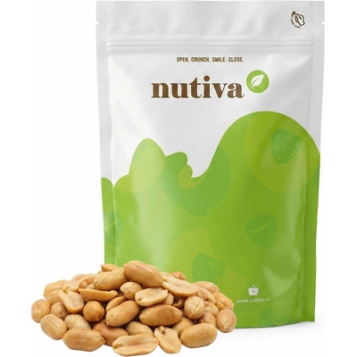 NUTIVA Arašidy nesolené pražené na sucho 500 g