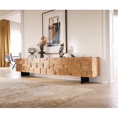 Delife Puzzle 260 cm 4 dvířka 2 zásuvkové přihrádky podnož závěsná