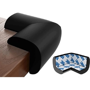 Image 1 of SIPO Предпазители за ръбове и ъгли на мебели Sipo - 4 броя, черни (SBS-T11-F2E)