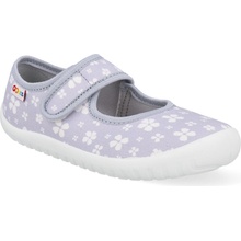 Barefoot detské papuče GoKids kvietky sivé