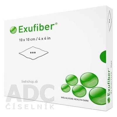 Exufiber 10x10 cm krytie na rany hydrovláknité