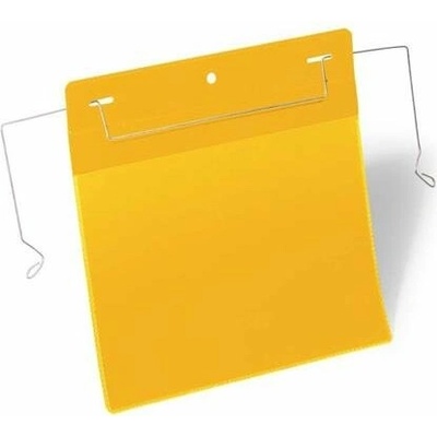 Logistické vrecko, A5, na šírku, DURABLE, s drôtom, žlté
