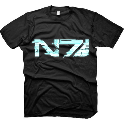 Mass Effect 3 Tričko Glitch N7 Logo