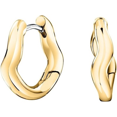 Morellato Půvabné vlnité náušnice z pozlacené oceli design SAYP09