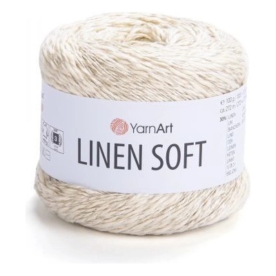 YarnArt Příze Linen soft 7302 smetanová