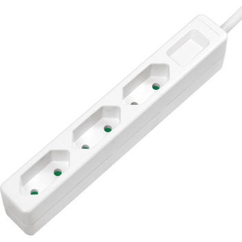 LogiLink Socket 3, 3x CEE 7/16, тънък, 1, 5 м, бял