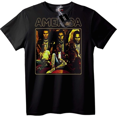 NOONEBRAND Тениска с лого на America Band - 2XL, Black
