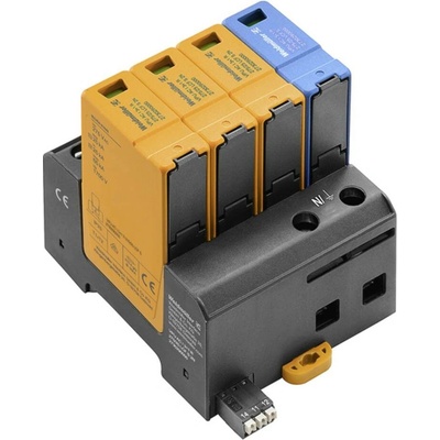 Weidmüller 2730290000 VPU AC I 3+1 R 275/25 LCF S 2N kombinovaný chránič proti prepätiu Přepětová ochrana pre: rozvodná