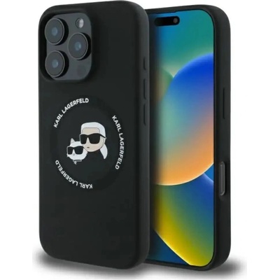 KARL LAGERFELD KLHMP16XSKCHTCK iPhone 16 Pro Max 6.9" черен/черен твърд калъф Силиконови глави Karl&Choupette MagSafe (3666339343408)