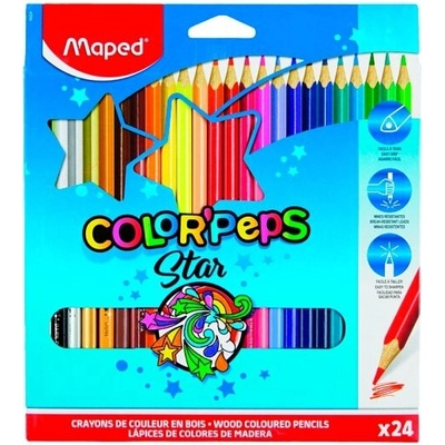 Maped Color'Peps Star farebné ceruzky 24 ks
