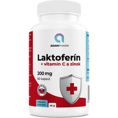 ADAMPharm Laktoferín 200 mg + vitamín C a zinok 60 kapsúl