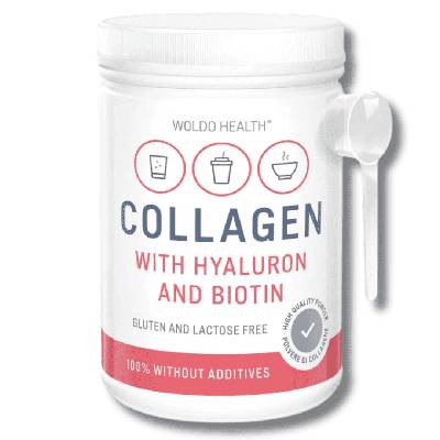 Woldohealth | Hovězí kolagen - HYLAURON a BIOTIN pokožka, nehty a vlasy - 500 g