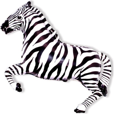 Balón fóliový 108 cm zebra čierna