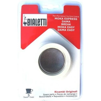Bialetti 9 hliník sitko + silikonové tesnenie 3 ks