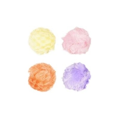 Flamingo hračka pro kočku míček plyšový 4 cm