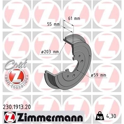 Brzdový buben ZIMMERMANN 230.1913.20 (230191320)