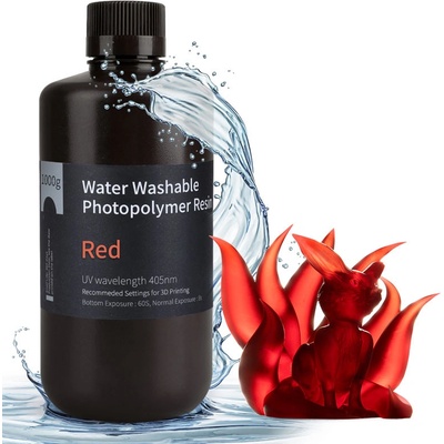 ELEGOO Water Washable Resin Clear Red 1kg – Hledejceny.cz
