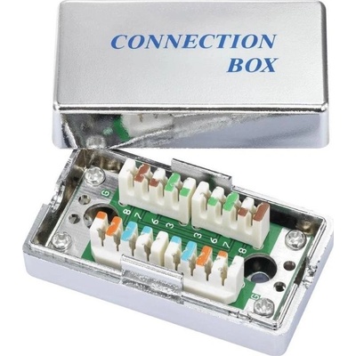 Spojovací box STP Cat5E narážecí, stříbrná