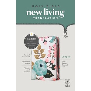 NLT Compact Zipper Bible, Filament Enabled Edition (Red Letter, Cloth, Floral Garden) | TYNDALE (ISBN: 9781496455505)
