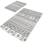 Mila Home Черно-бели изтривалки за баня в комплект от 2 бр. 60x100 cm - Mila Home (Bathmat-2li-Set1120)