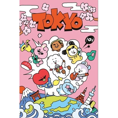 Plagát, Obraz - BT21 - World Voyage, 91.5 x 61 cm