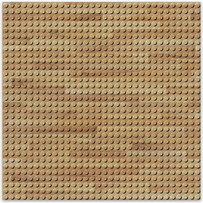 BRIXIES Plus 225.002 Designová podložka na stavění - dřevo 25,5 x 25,5 cm