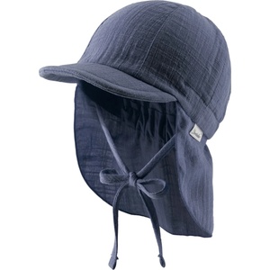 Sterntaler Детска шапка с козирка Sterntaler Kid's Schirmmütze Nacken Uni Cotton Cap - Blau - размер 49 cm (904-4918-0114)