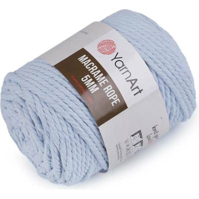 Macrame Rope 5 mm Pletací příze 500 g - 19 (760) modrá světlá
