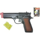 Dětské zbraně Mikro Trading Pistole na kuličky 15 cm s kuličkami na kartě
