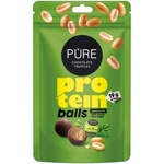 Pure Протеинови трюфели Protein Balls Фъстъци и Тъмен шоколад Плик 91г