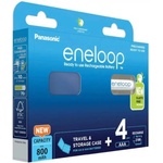 Panasonic Акумулаторни батерии PANASONIC ENELOOP AAA 800 mAh 4 szt + калъф (BK-4 (BK-4MCDE/4CP+CASE)