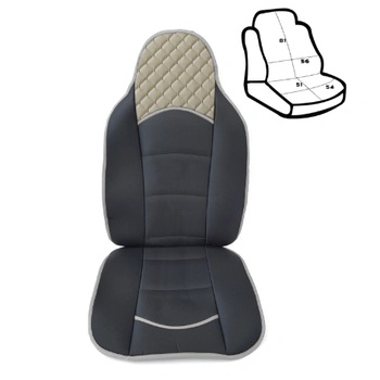 Калъфи за седалка 2бр lux, черно с бежово