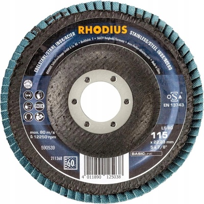 Rhodius lamelový brúsny kotúč 115 x 22,23 mm P60 211368