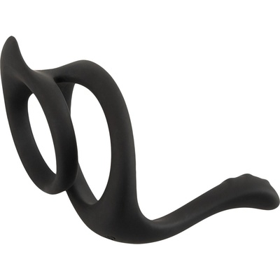 Erecto Liquid Silicone Cock & Ball Ring Black