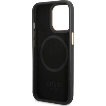 GUESS Гръб Guess PU 4G MagSafe Compatible Case за iPhone 14 Pro - Черен (3666339069889)