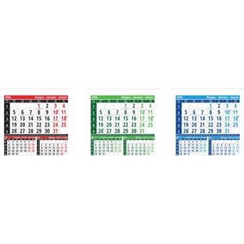 Календар стенен спирала гребен малък цв. глава Данива 2026