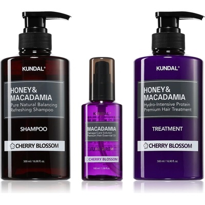 KUNDAL Honey & Macadamia Cherry Blossom комплект за суха и увредена коса
