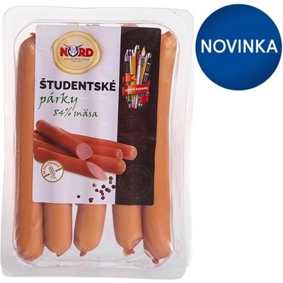 Nord Študentské párky 84 % mäsa 0,72 kg