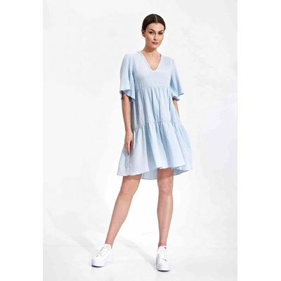 Letní bavlněné šaty M869 Light Blue