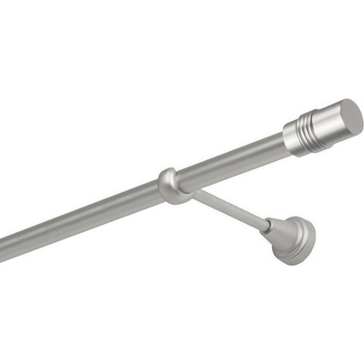 OK-GarnýžeCZ Garnýž kovová jednořadá 19mm Cylinder satina 290 cm do stěny / na tunýlek - bez kroužků