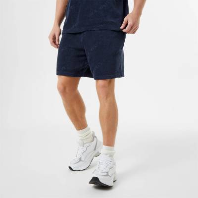 Jack Wills Къси панталони Jack Wills Logo Repeat Towelling Shorts - Navy