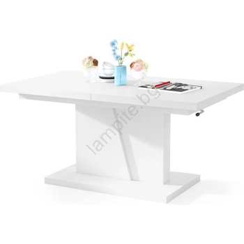 Mazzoni Разтегателна холна/трапезна маса с повдигаща се плоскост nino бяла (mz0011)
