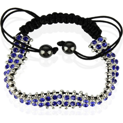 Bando náramok Crystal V950 čierny modrá