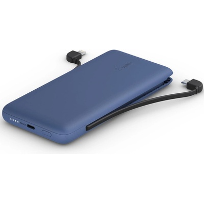 Apple Belkin BOOST CHARGE Plus 10K USB-C Power Bank with Integrated Cables - Blue (BPB006btBLU)
