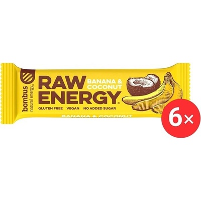 Bombus Raw Energy Banana&Coconut 6 x 50 g