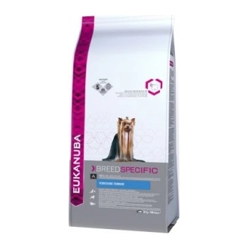 EUKANUBA Adult Breed Specific Yorkshire Terrier - Пълноценна суха храна за израснали кучета от порода Йоркшир Териер с пилешко и пуешко месо, 2 кг