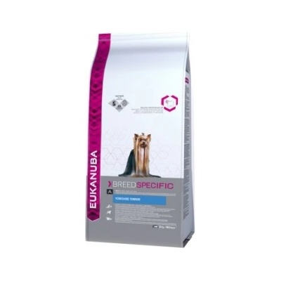 EUKANUBA Adult Breed Specific Yorkshire Terrier - Пълноценна суха храна за израснали кучета от порода Йоркшир Териер с пилешко и пуешко месо, 2 кг